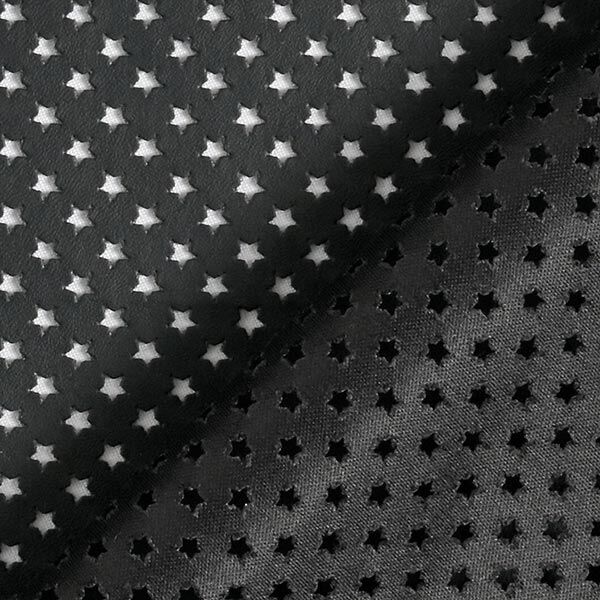 Lederimitat gestanzte Sternchen – schwarz, image number 3