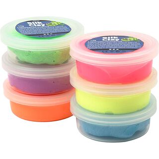Silk Clay® [6x14 g] Knetmasse, Neonfarben, 