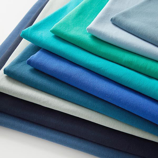 Leichter Baumwollsweat Uni – oliv | Reststück 50cm