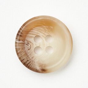 4-loch-Knopf rund [Ø 15 mm] – natur/dunkelbraun, 