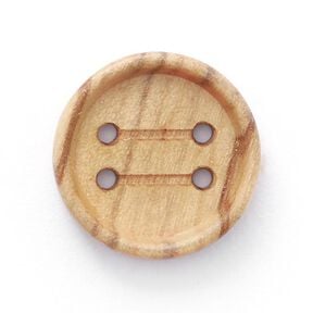 Holzknopf 4-Loch – natur, 