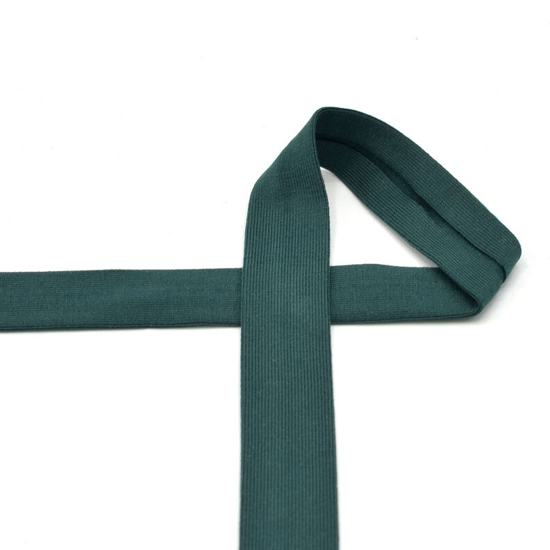 Schrägband Baumwolljersey [20 mm] – dunkelgrün,  image number 2