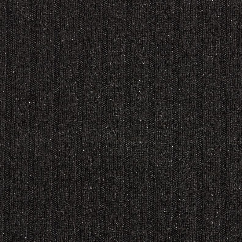 Strickstoff Ajour edle Glitzerstreifen – schwarz,  image number 1