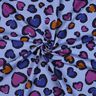 Sweatshirt angeraut bunte Herzen | Poppy Fabrics – stahlblau,  thumbnail number 3