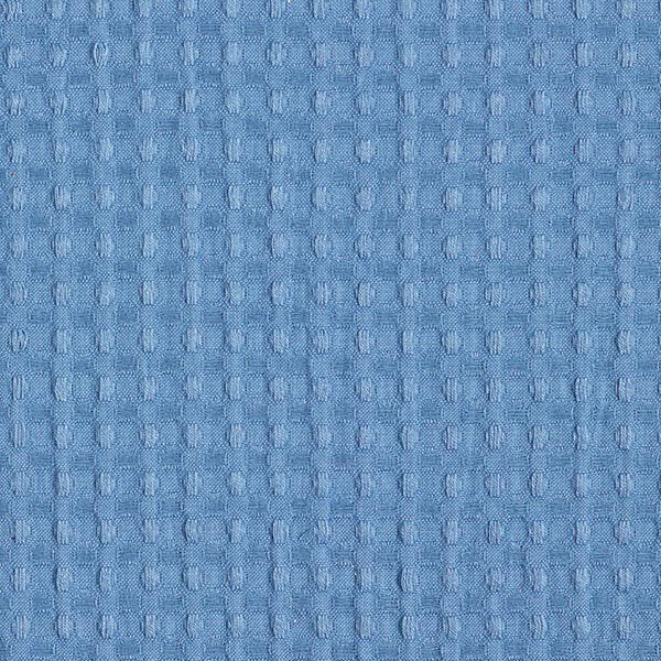 Baumwoll-Jacquard Waffelstruktur – jeansblau | Reststück 100cm