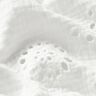 Musselin/ Doppel-Krinkel Gewebe Lochstickerei Blumen – weiss,  thumbnail number 2