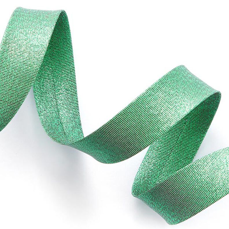 Schrägband Metallic [20 mm] – grün,  image number 1