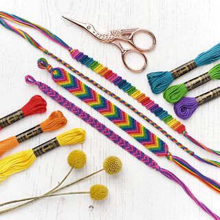 Bastelset Freundschaftsarmbänder Regenbogen, 