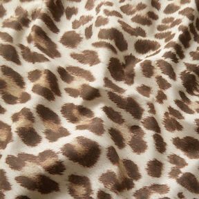 GOTS Baumwollbatist Leomuster | TCC x LOOKS by Wolfgang Joop – hellbeige/dunkelbraun, 