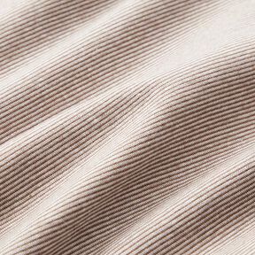 Bündchen Schlauchware schmale Ringel – schokolade/wollweiss, 