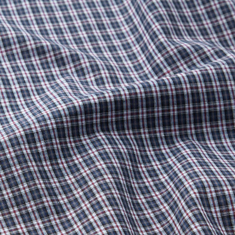 Hemdenstoff Doppelkaro – marineblau/bordeauxrot,  image number 2