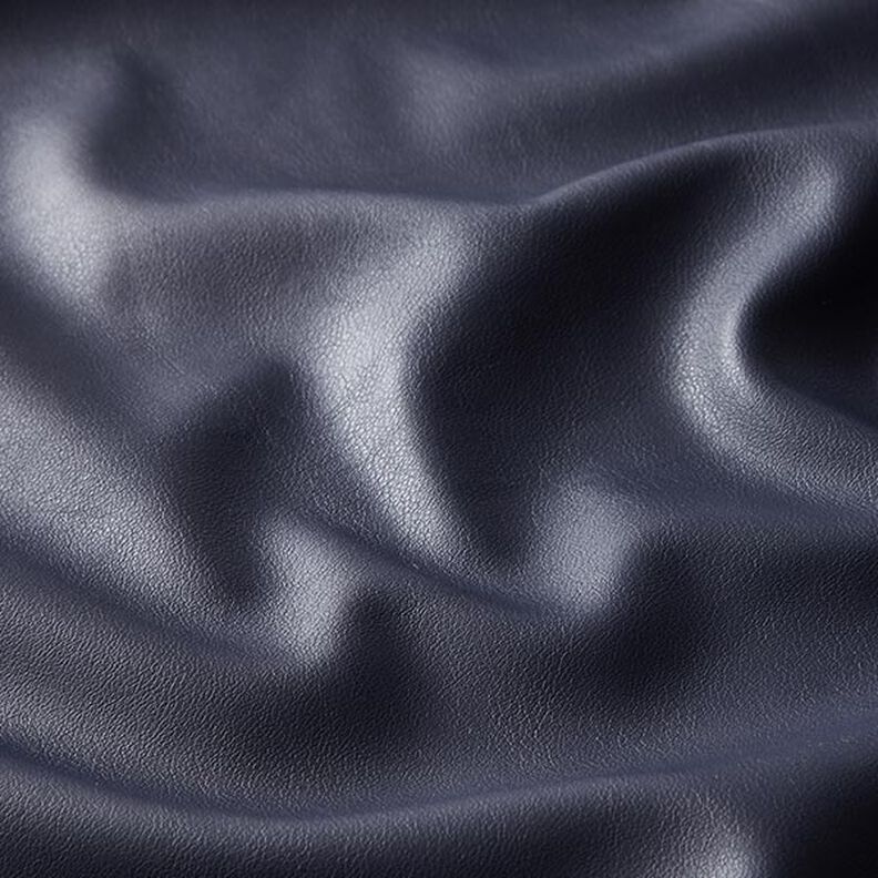 Glattes Lederimitat Stretch – marineblau,  image number 2
