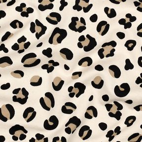 Sweatshirt angeraut Leo Print | Poppy Fabrics – creme/anemone, 