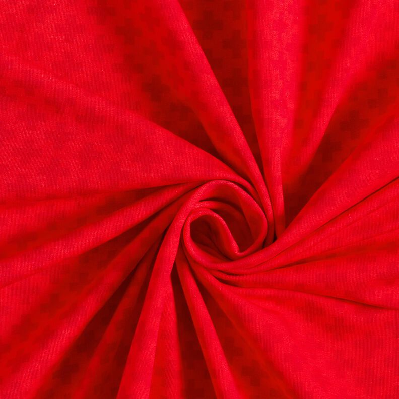French Terry Sommersweat Bordürenstoff Einmal Notarzt sein – rot/silbergrau, image number 3