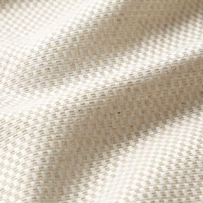 Dekostoff Jacquard kleines Karodesign &ndash; natur, 