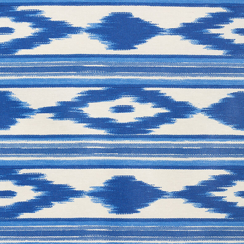 Beschichtete Baumwolle Ethno-Streifen – blau,  image number 1