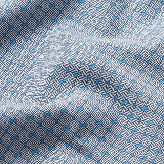Futterstoff Rautenmuster – grau/blau, 