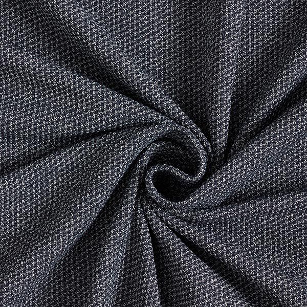 Strickjacquard Baumwoll-Viskose-Mix Pfeffer & Salz – marineblau, image number 1
