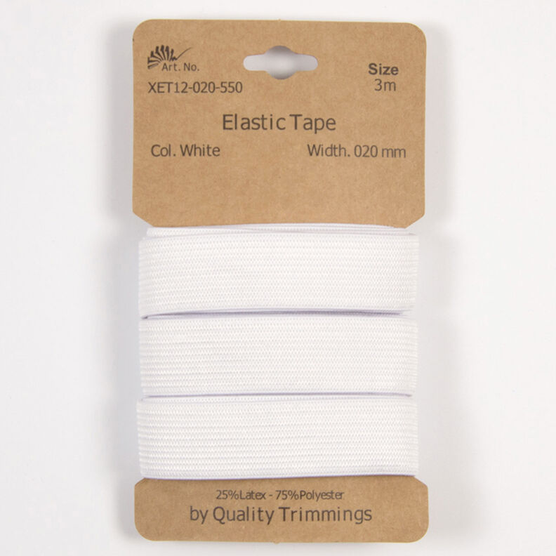 Elastikband [3 m | 20 mm] – weiss,  image number 1