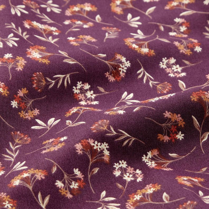 Baumwollstoff Cretonne zarte Blüten – traube, image number 2