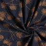 Baumwolljersey abstrakte Pflanzen – schwarzblau/hellbraun,  thumbnail number 3