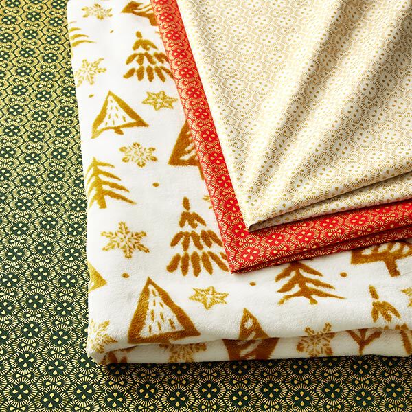 Kuschelfleece Weihnachten – weiss/gold, image number 5