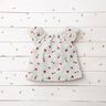 Musselin/ Doppel-Krinkel Gewebe gestickte Kirschen | Poppy Fabrics – weiss/feuerrot,  thumbnail number 6
