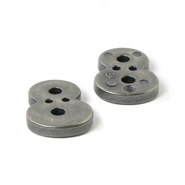 Zahlenknopf 8 - Metalloptik, image number 2