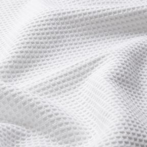 Frotteestoff/Waffelpiqué Uni – weiss, 