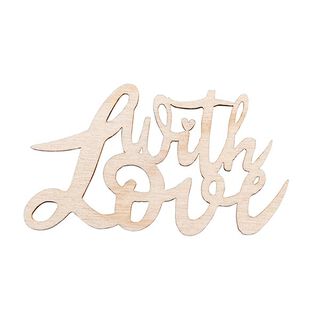Holz Minischrift with love Set [ 4 teilig ] | Rayher – natur, 