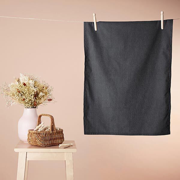 Waffelpiqué Mini – dunkelgrau | Reststück 50cm