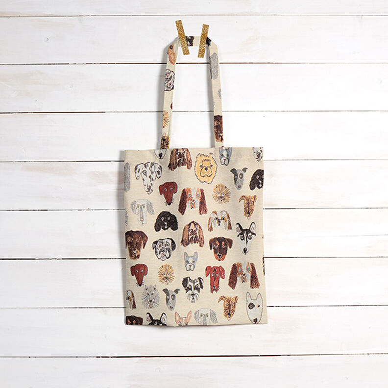 Dekostoff Gobelin Hunde – beige,  image number 8