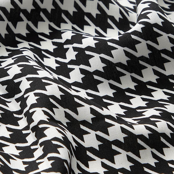 Viskosestoff Hahnentritt – schwarz/weiss, image number 2