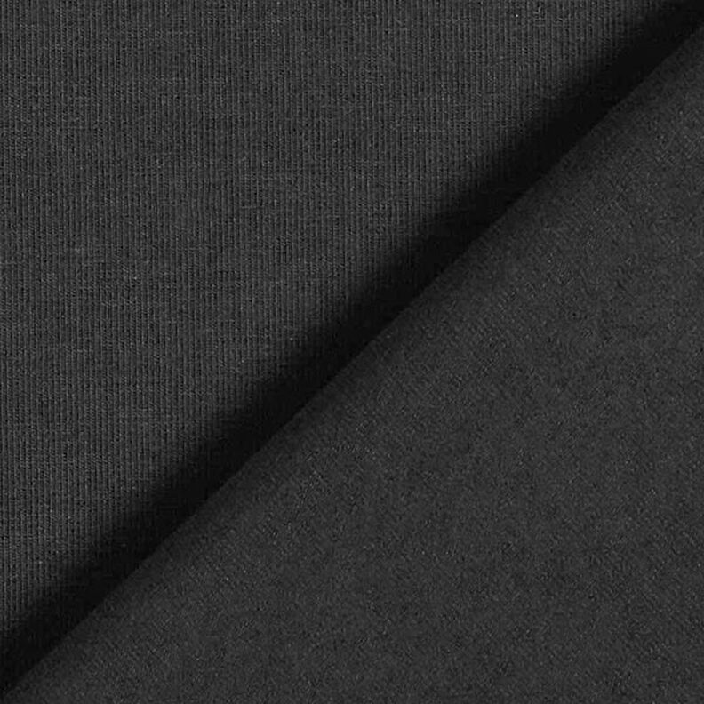 Baumwolljersey Medium Uni – schwarz,  image number 5