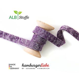 Bio Hoodieband Cord Me Melange GOTS - lila  | Albstoffe | Hamburger Liebe, 