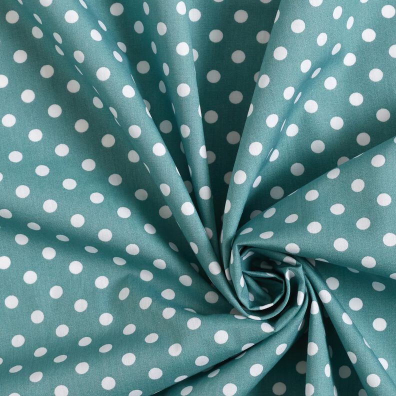 Baumwollpopeline Polka Dots – perlgrau/weiss,  image number 3