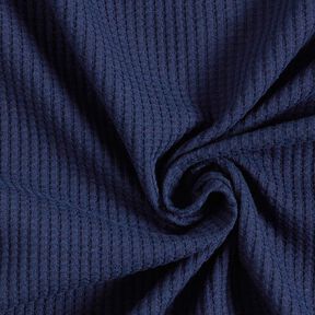 Baumwoll-Waffeljersey Uni – marineblau, 