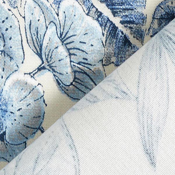 Outdoorstoff Acrisol Bouquet – blau | Reststück 100cm