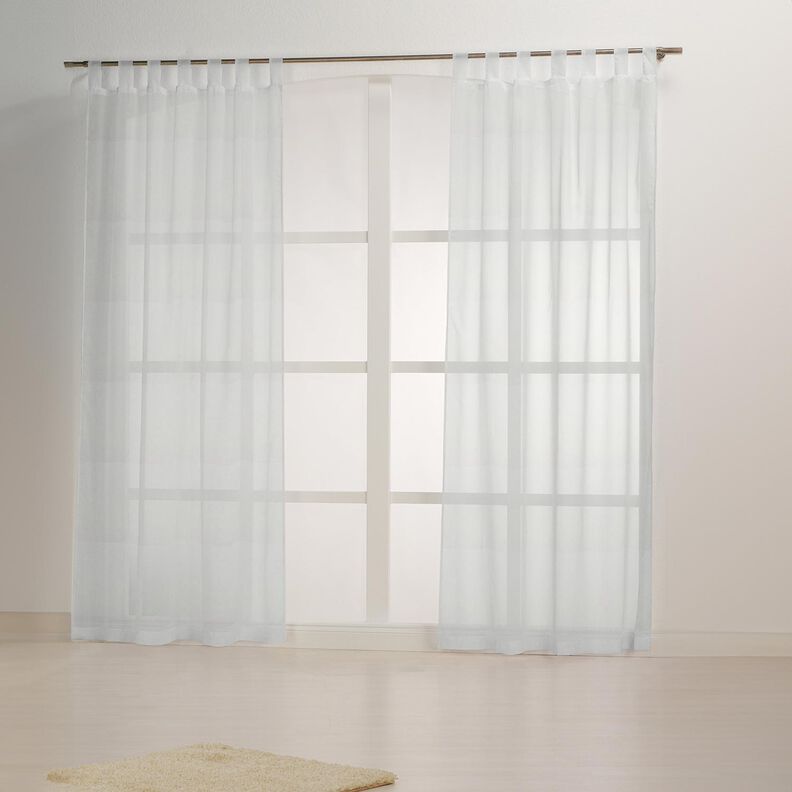 Gardinenstoff Leinen-Mix Uni – wollweiss,  image number 6