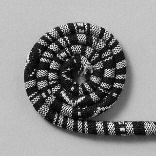 Kordel Ethno [6mm] – schwarz/weiss, 