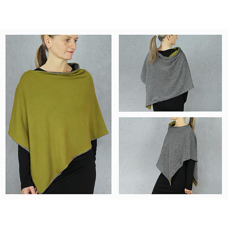 FRAU PENNY asymmetrischer Wendeponcho | Studio Schnittreif | Onesize,  image number 2