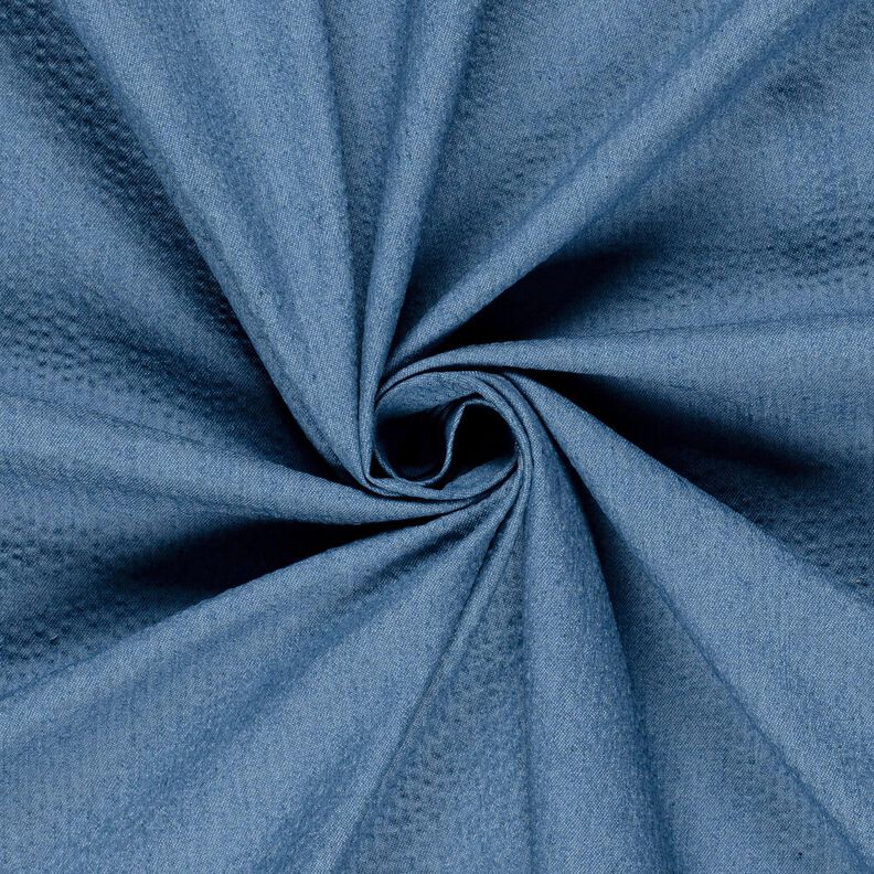 Denim Baumwoll-Mix Seersucker – jeansblau,  image number 5