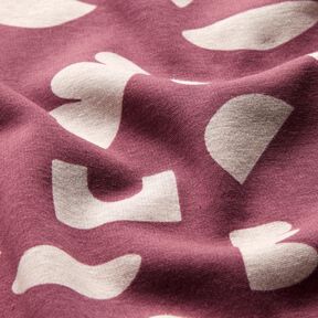 Alpenfleece abstrakte Formen  – traube/natur, 