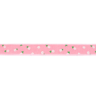 Webband Chambray Blümchen – rosa, 