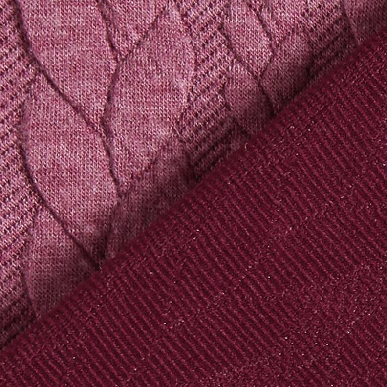 Jerseyjacquard Cloqué Zopfmuster – himbeerrot,  image number 4