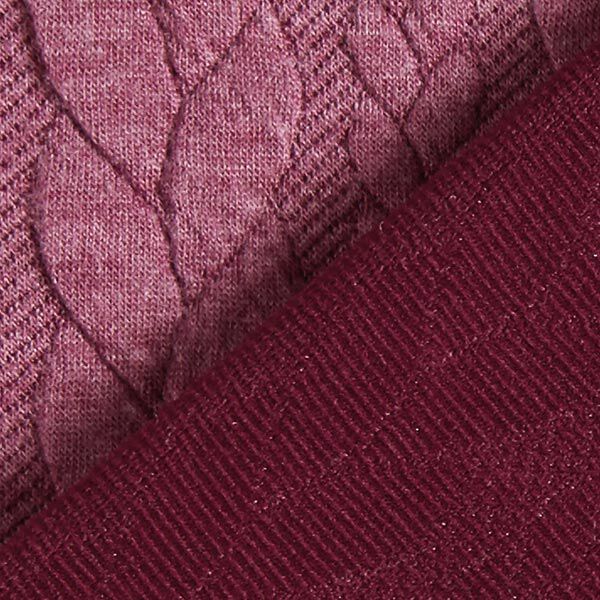 Jerseyjacquard Cloqué Zopfmuster – himbeerrot | Reststück 70cm
