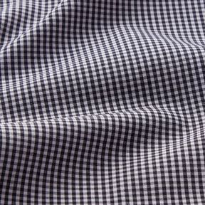 Hemdenstoff kleines Karo – schwarz/hellblau, 