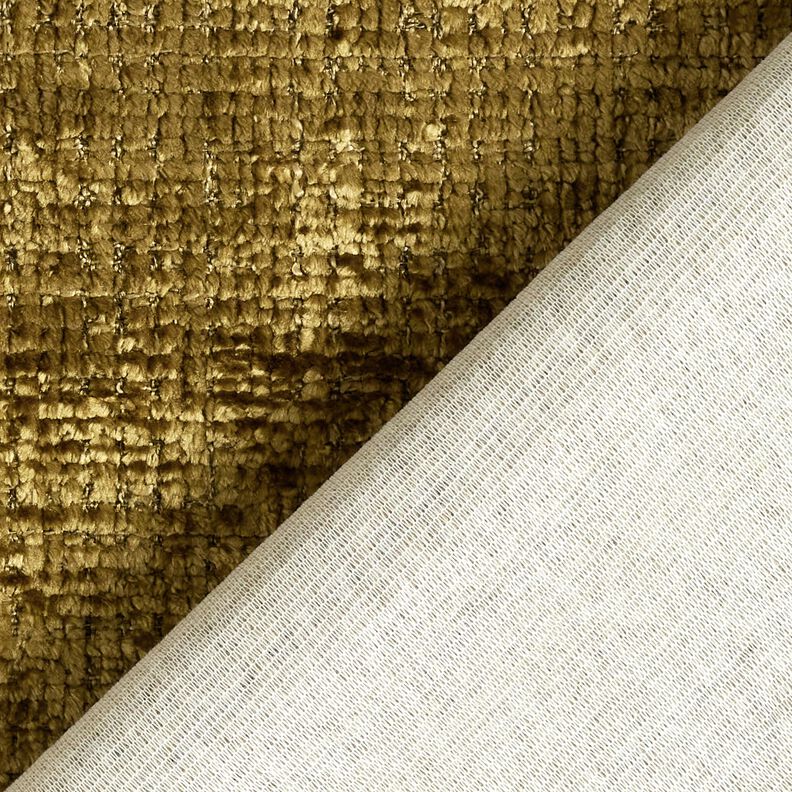 Polsterstoff Chenille Uni – oliv,  image number 3