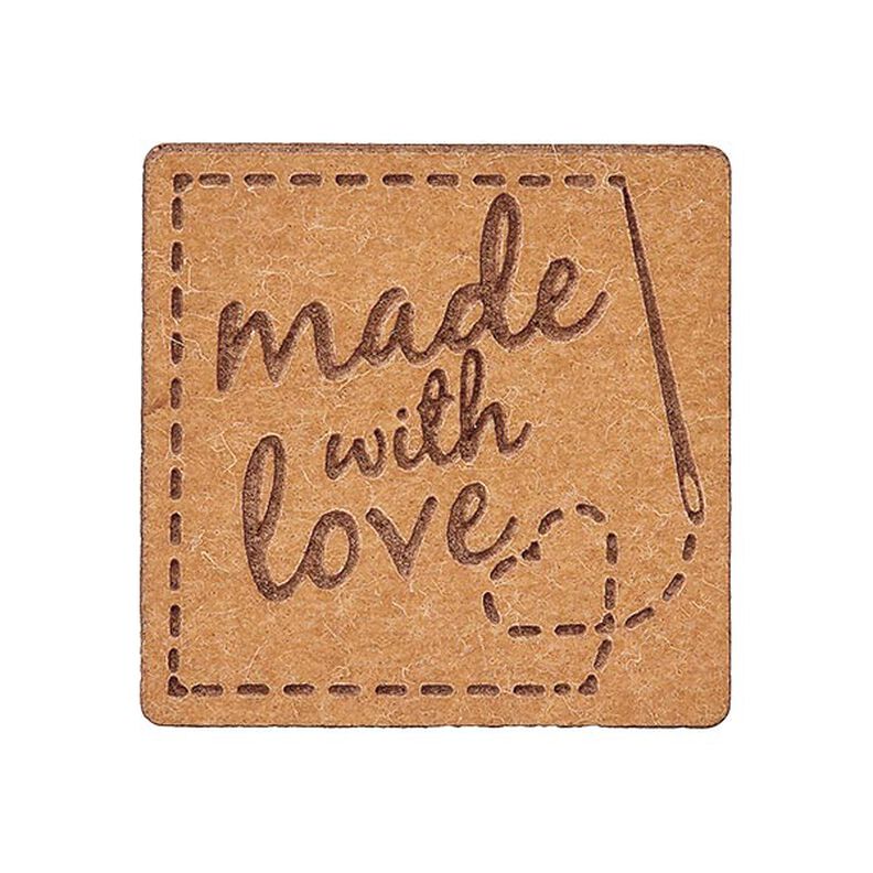 Zierteil Made with Love – braun,  image number 1