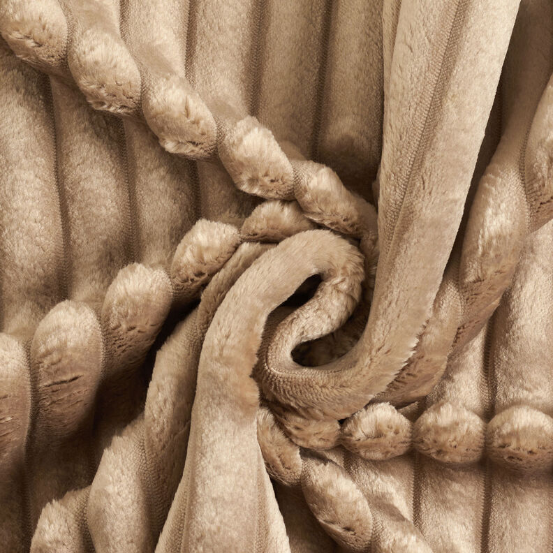 Polsterstoff Fellstreifen – taupe,  image number 4